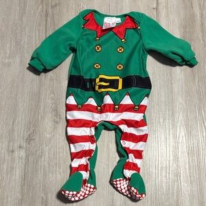Green and Red Elf One Piece